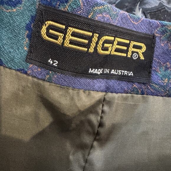 Geiger‎ Austria Skirt Women 10 Wool Floral Pleated Midi Whimsigoth Fairy Vtg Art - Picture 8 of 15